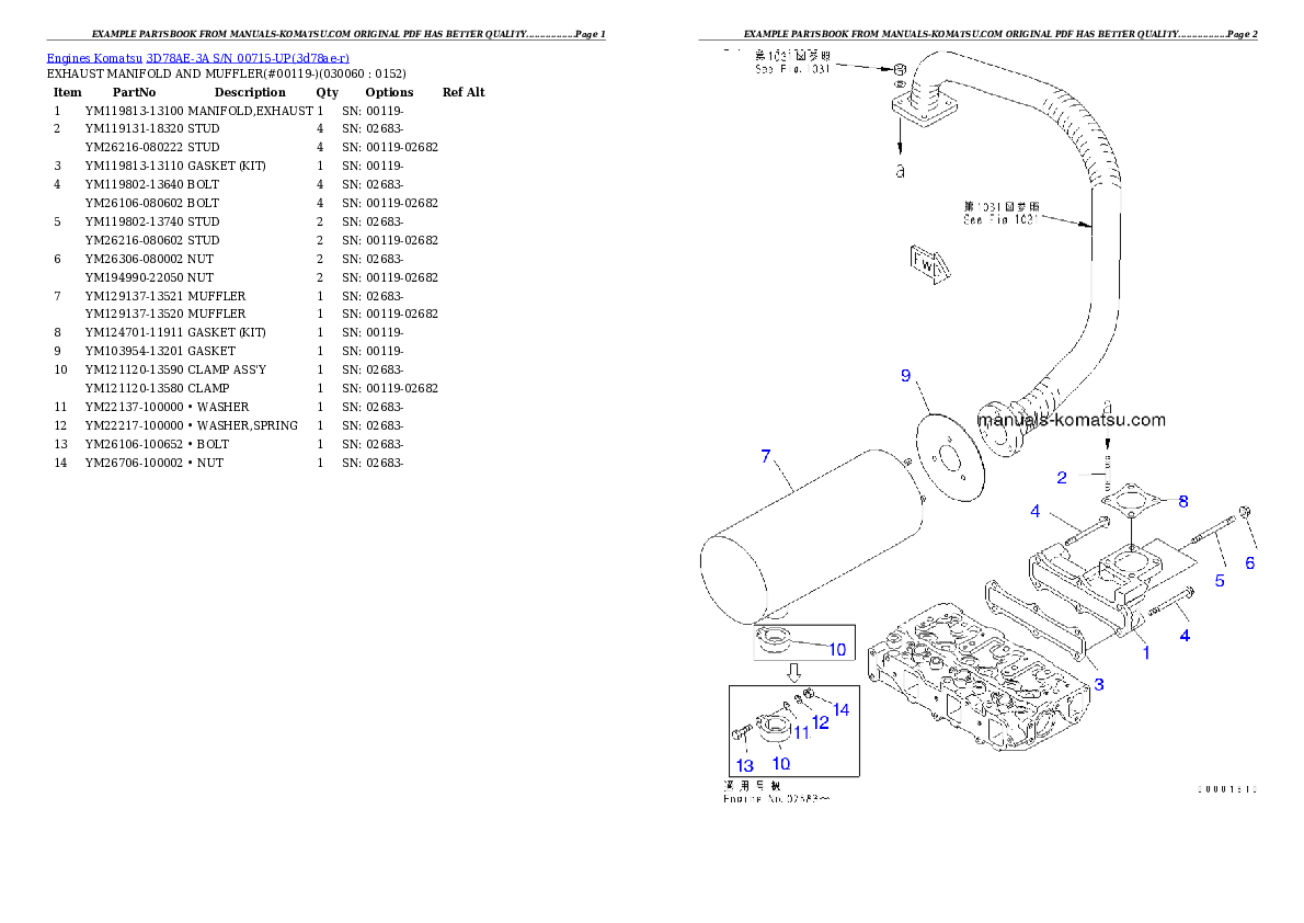 Protected: 3D78AE-3A S/N 00715-UP Partsbook