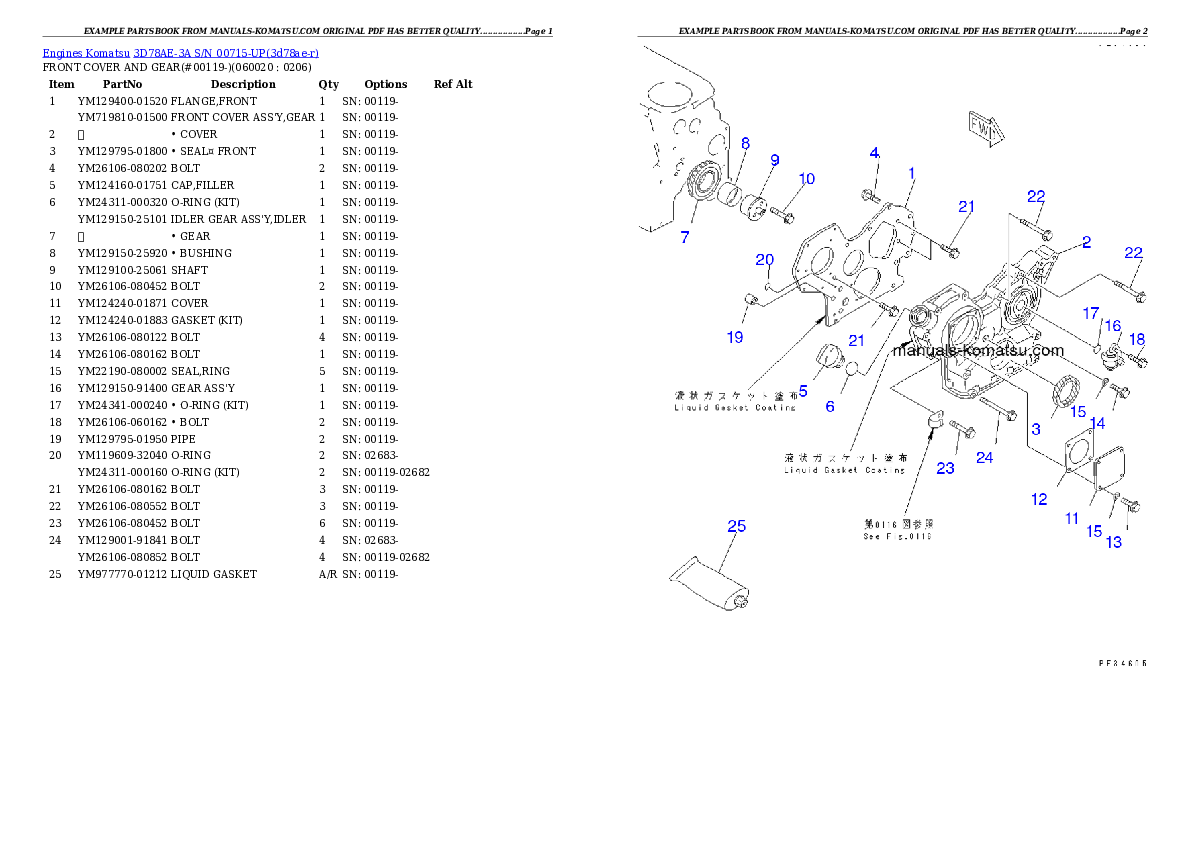 Protected: 3D78AE-3A S/N 00715-UP Partsbook