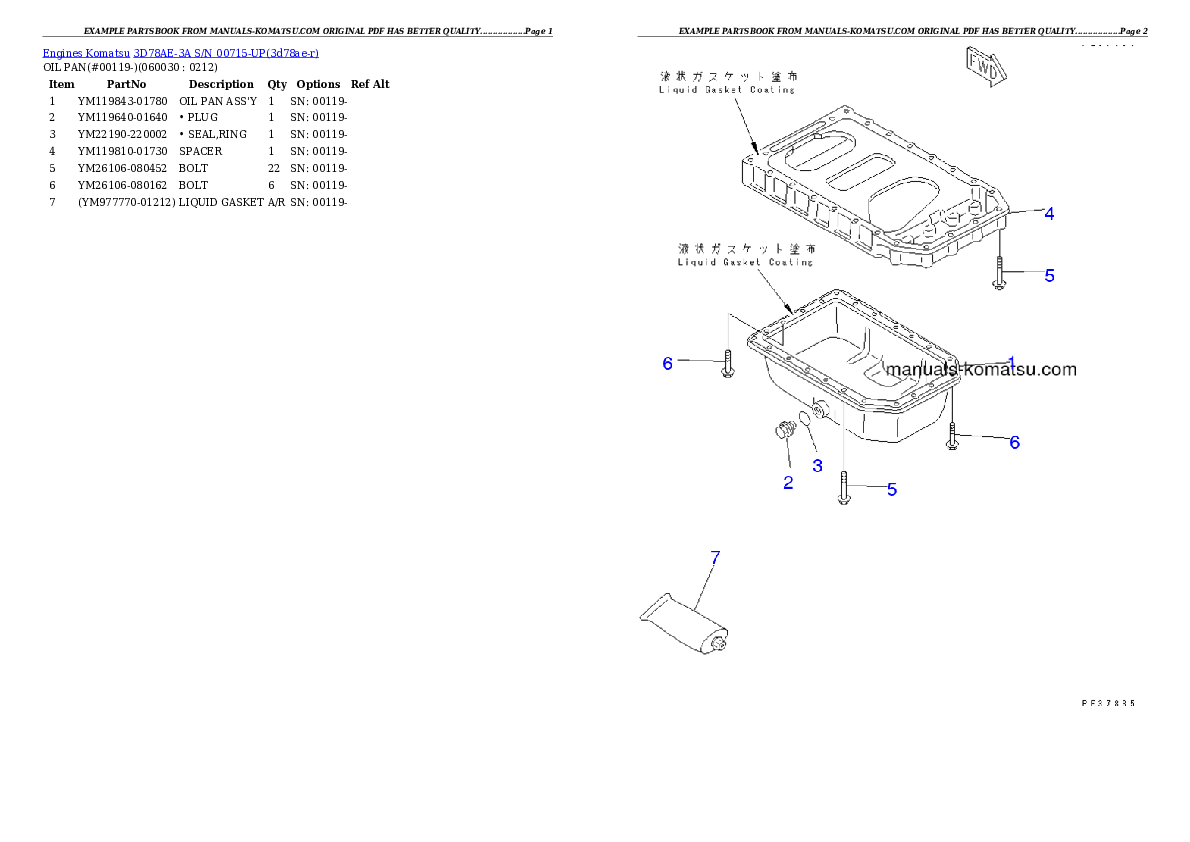 Protected: 3D78AE-3A S/N 00715-UP Partsbook