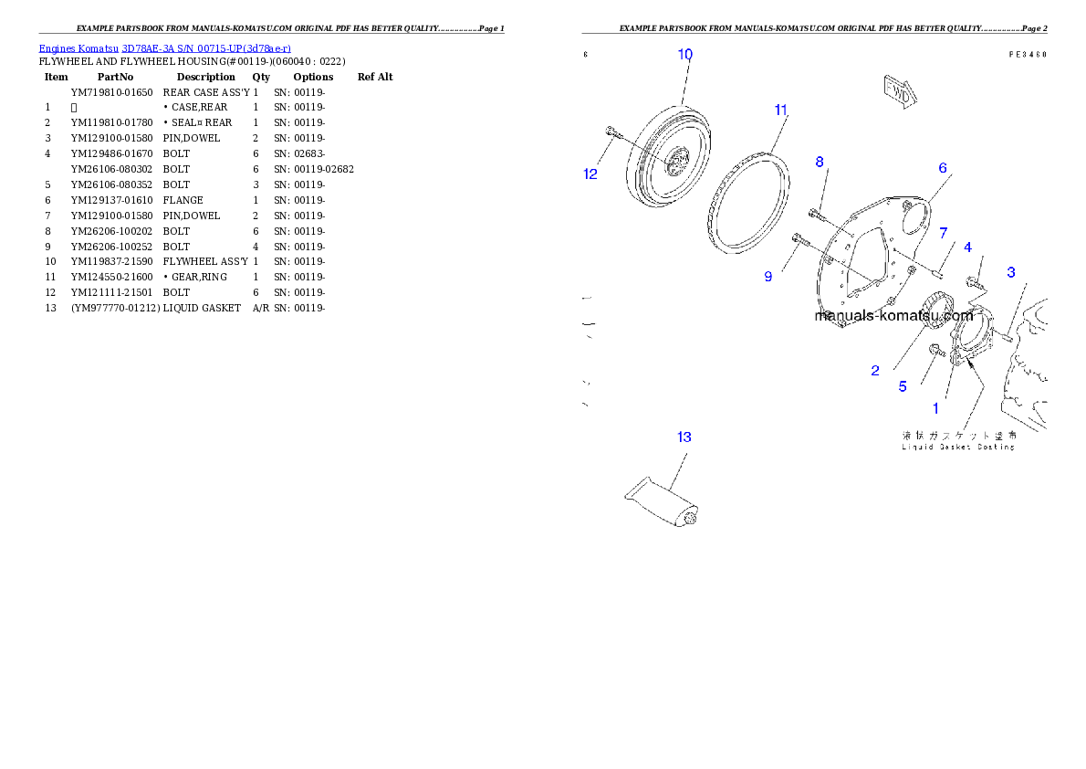 Protected: 3D78AE-3A S/N 00715-UP Partsbook