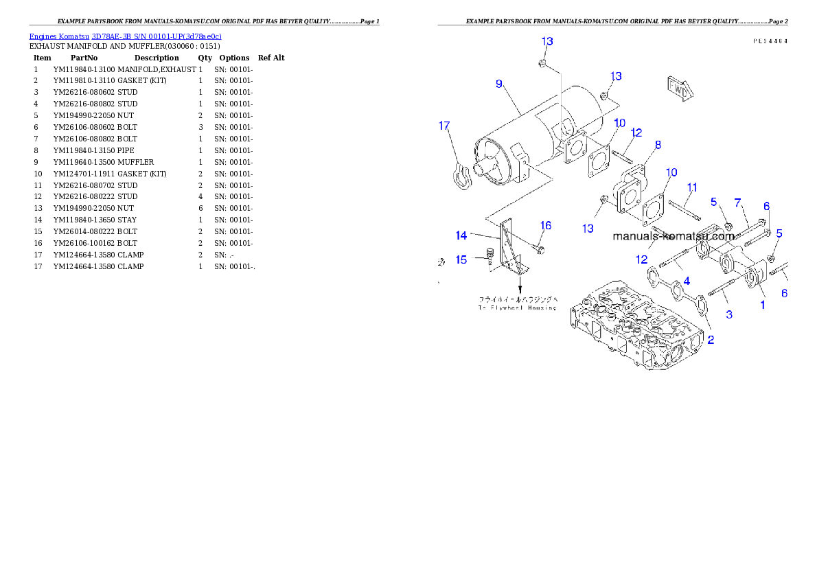 Protected: 3D78AE-3B S/N 00101-UP Partsbook
