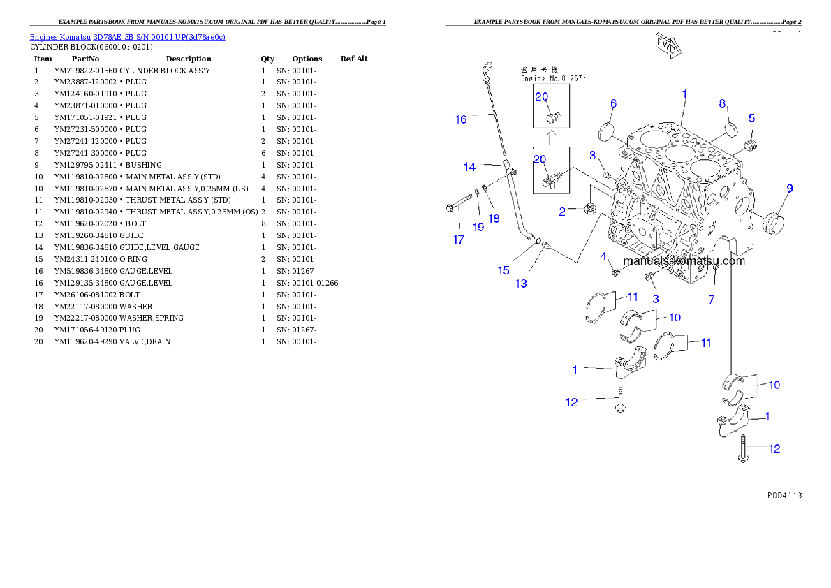 Protected: 3D78AE-3B S/N 00101-UP Partsbook