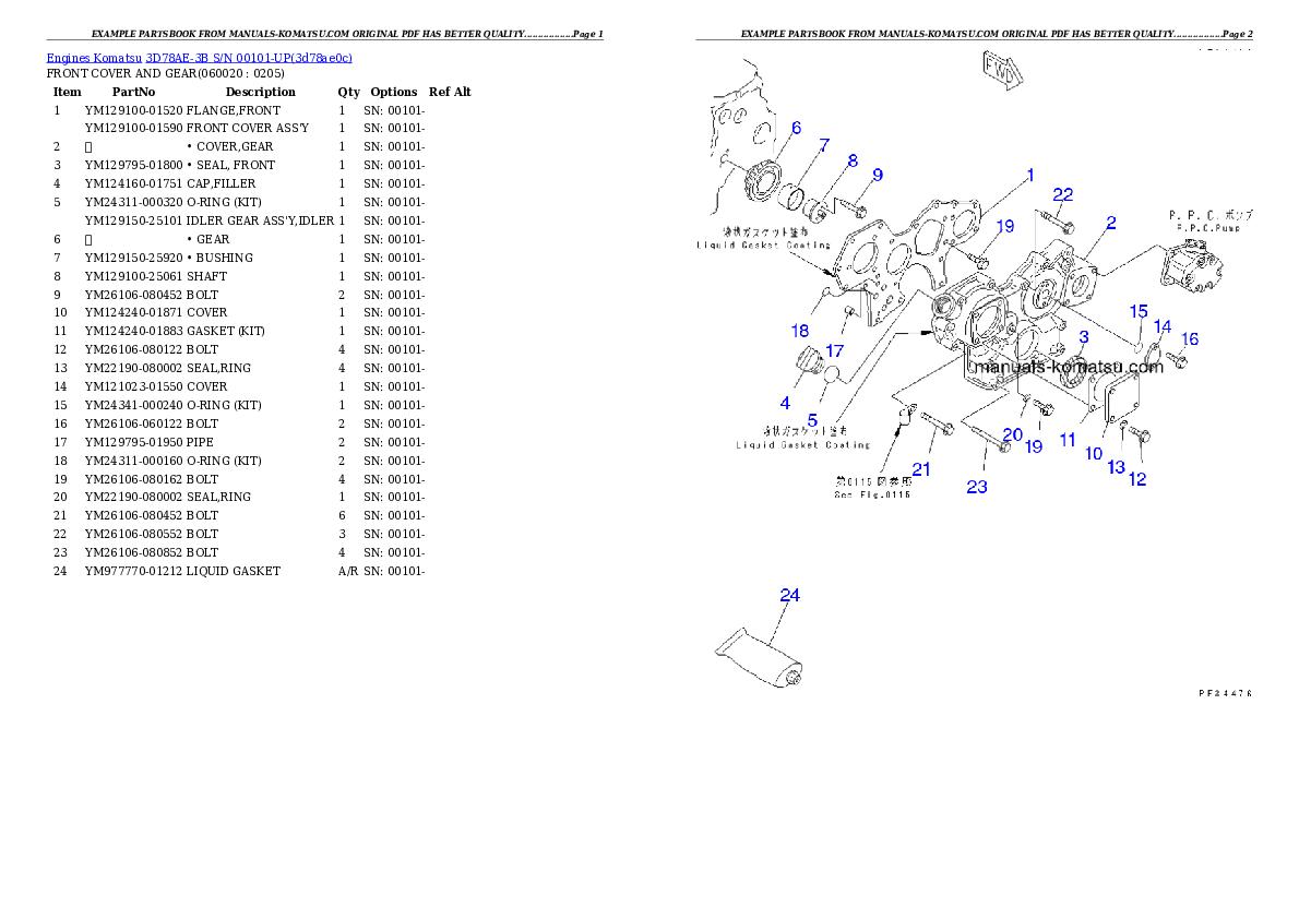 Protected: 3D78AE-3B S/N 00101-UP Partsbook