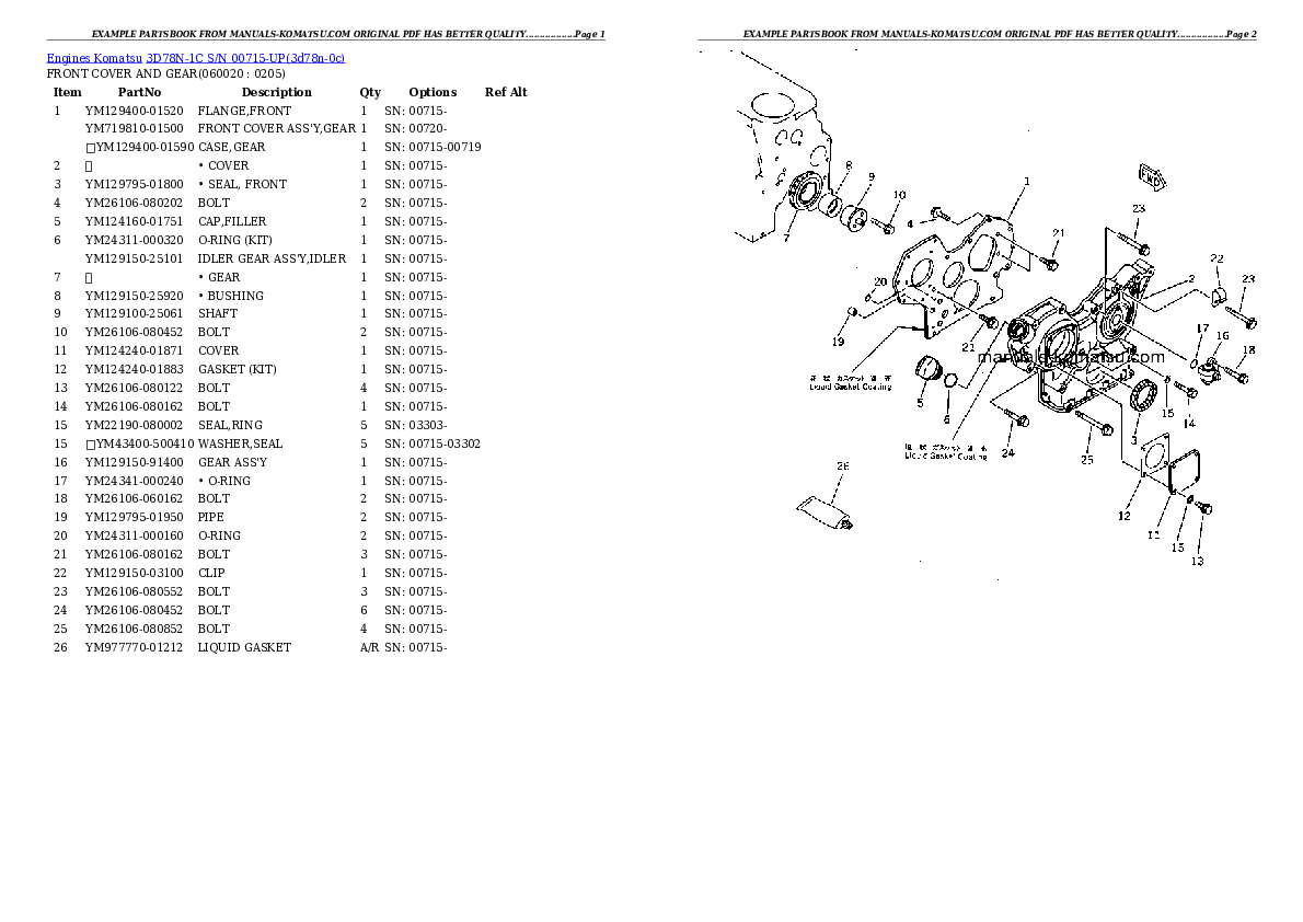 Protected: 3D78N-1C S/N 00715-UP Partsbook