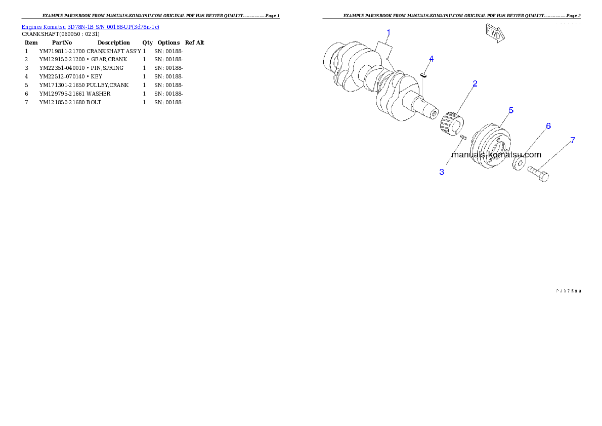Protected: 3D78N-1B S/N 00188-UP Partsbook