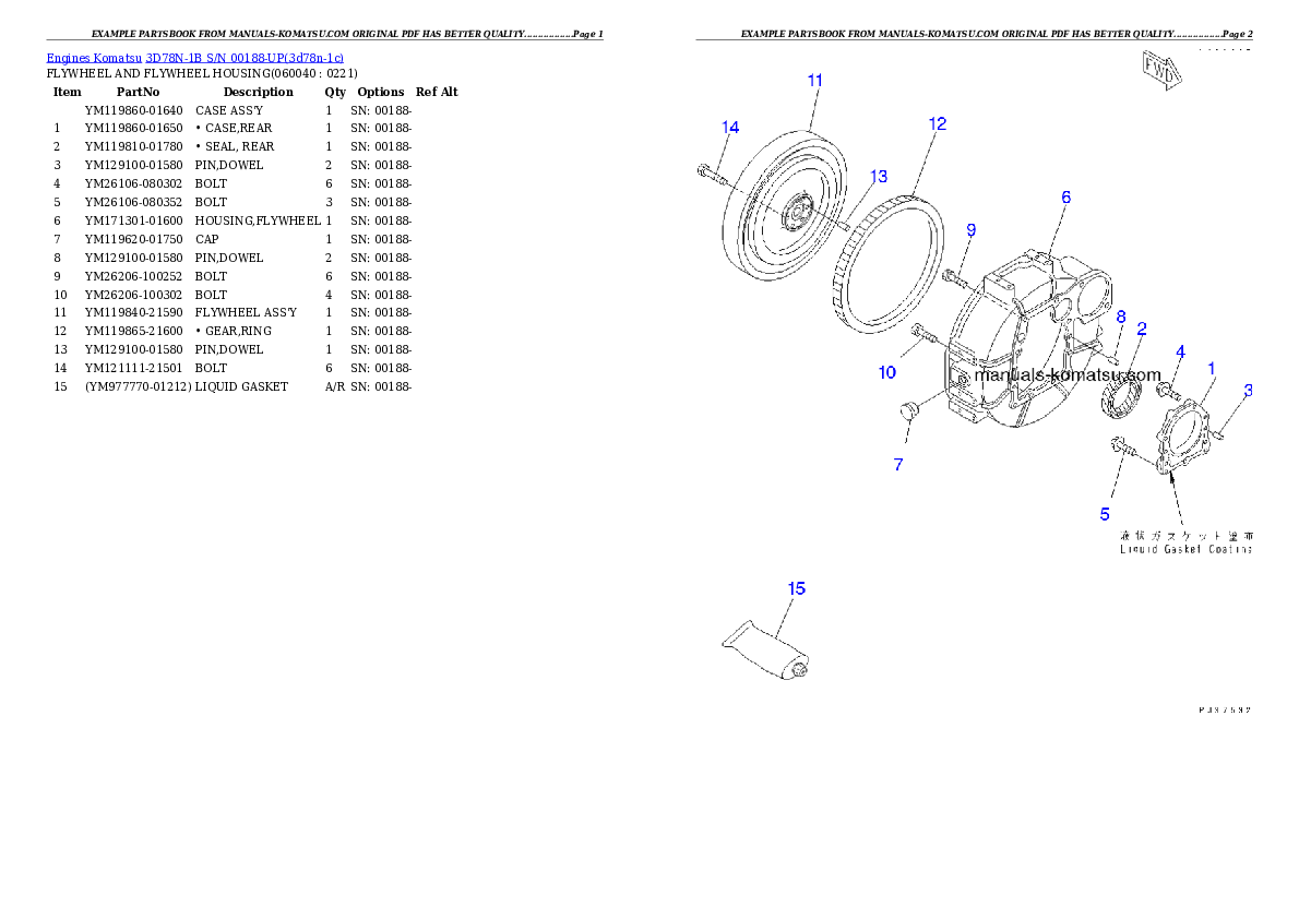 Protected: 3D78N-1B S/N 00188-UP Partsbook
