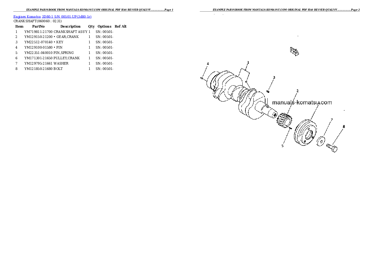 Protected: 3D80-1 S/N 00501-UP Partsbook