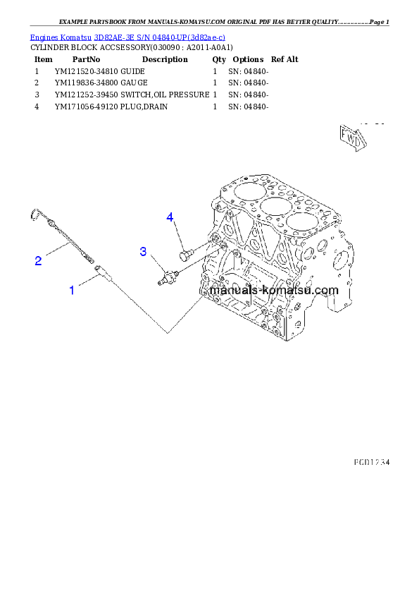 Protected: 3D82AE-3E S/N 04840-UP Partsbook
