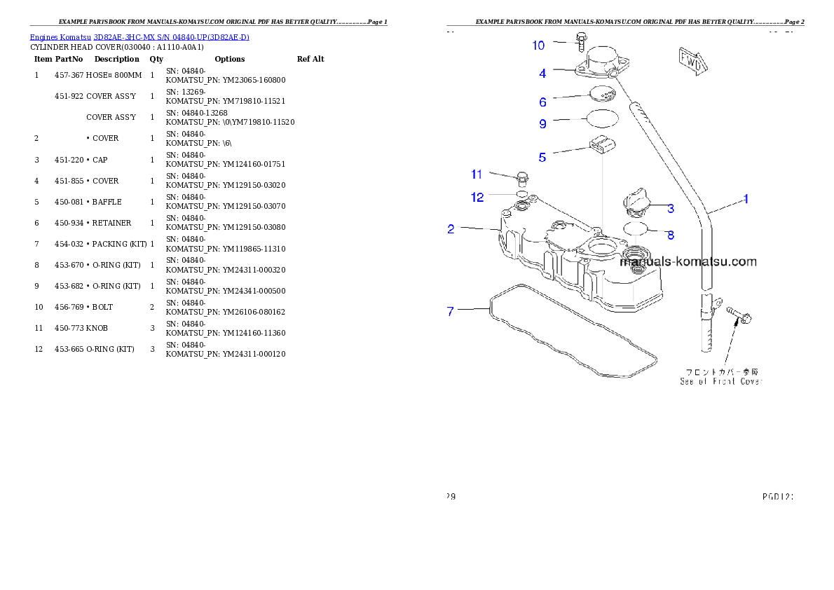 Protected: 3D82AE-3HC-MX S/N 04840-UP Partsbook