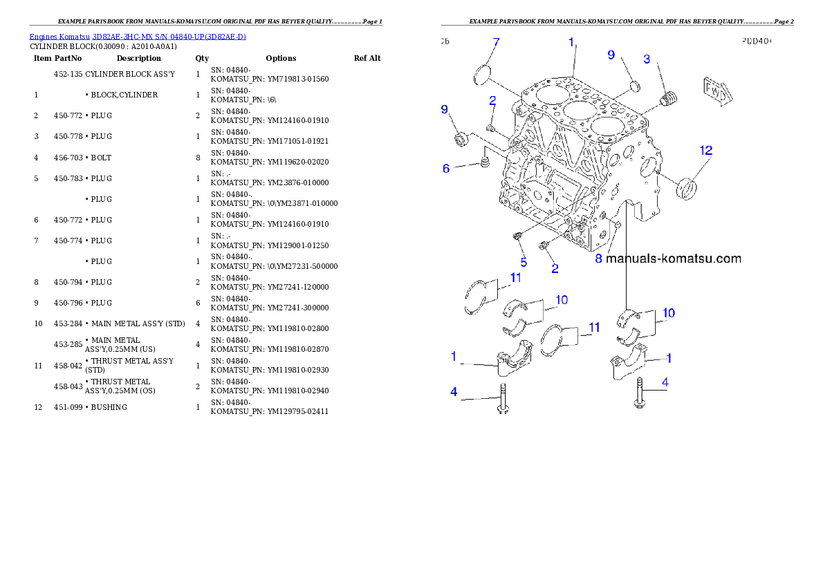 Protected: 3D82AE-3HC-MX S/N 04840-UP Partsbook