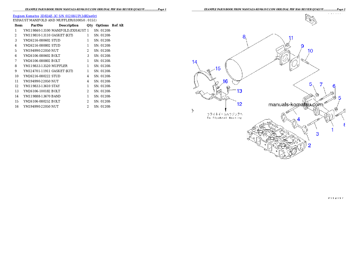 Protected: 3D82AE-3C S/N 01208-UP Partsbook