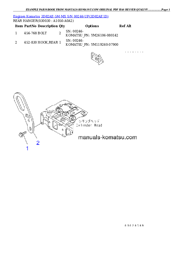 3D82AE-5M-MX S/N 00246-UP Partsbook