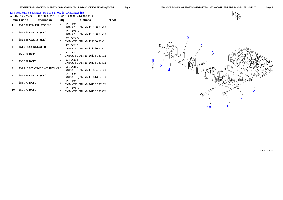 Protected: 3D82AE-5M-MX S/N 00246-UP Partsbook