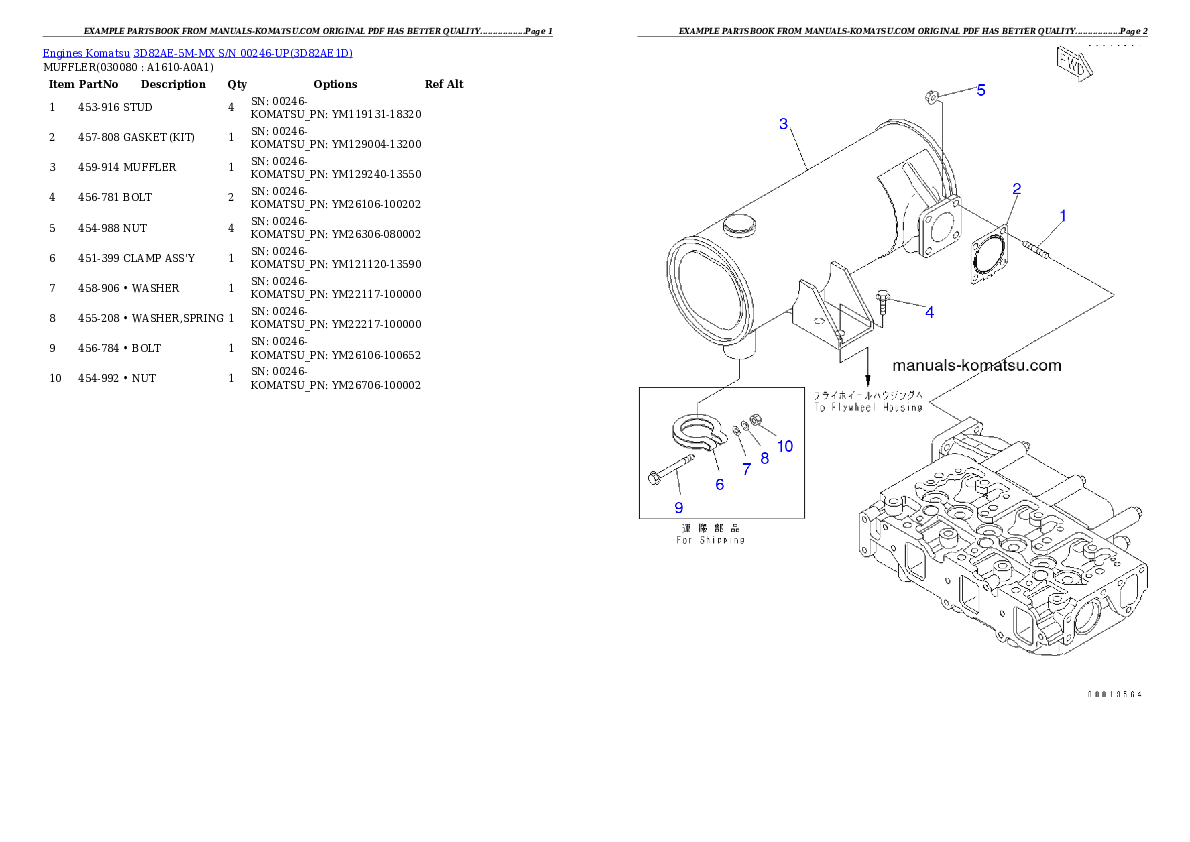 Protected: 3D82AE-5M-MX S/N 00246-UP Partsbook