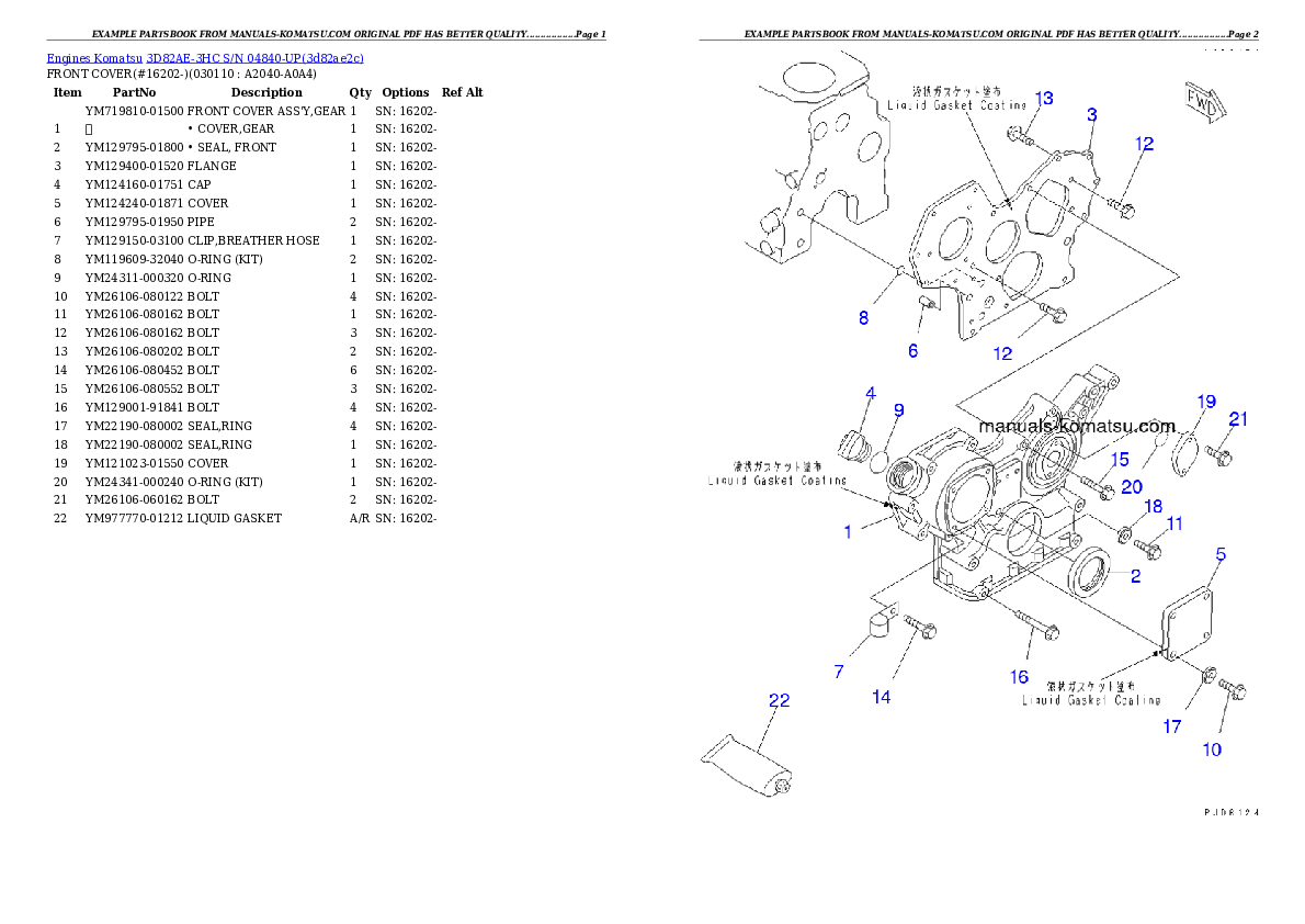 Protected: 3D82AE-3HC S/N 04840-UP Partsbook