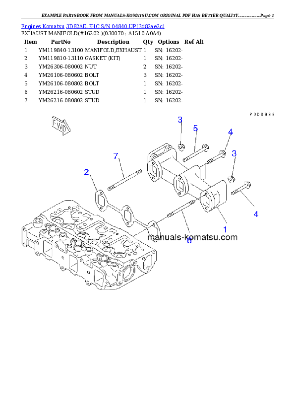 Protected: 3D82AE-3HC S/N 04840-UP Partsbook