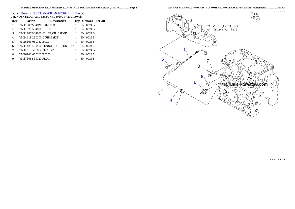 Protected: 3D82AE-5P-CB S/N 00246-UP Partsbook