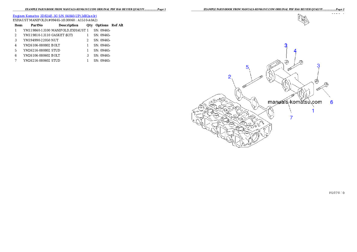 Protected: 3D82AE-3G S/N 04840-UP Partsbook