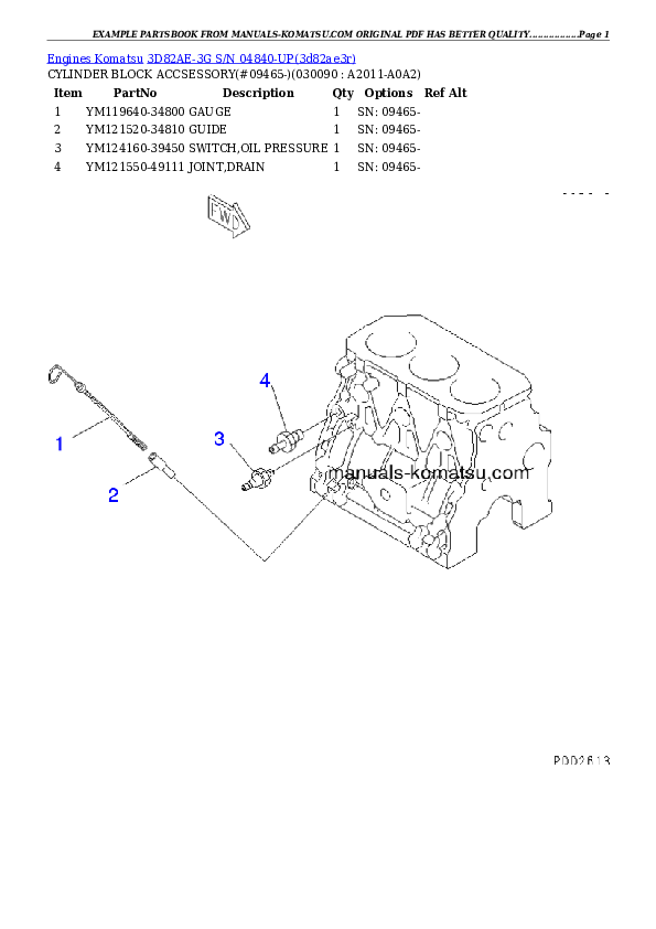Protected: 3D82AE-3G S/N 04840-UP Partsbook
