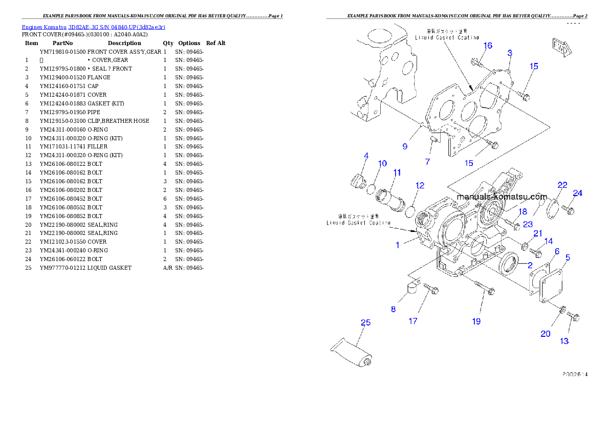 Protected: 3D82AE-3G S/N 04840-UP Partsbook