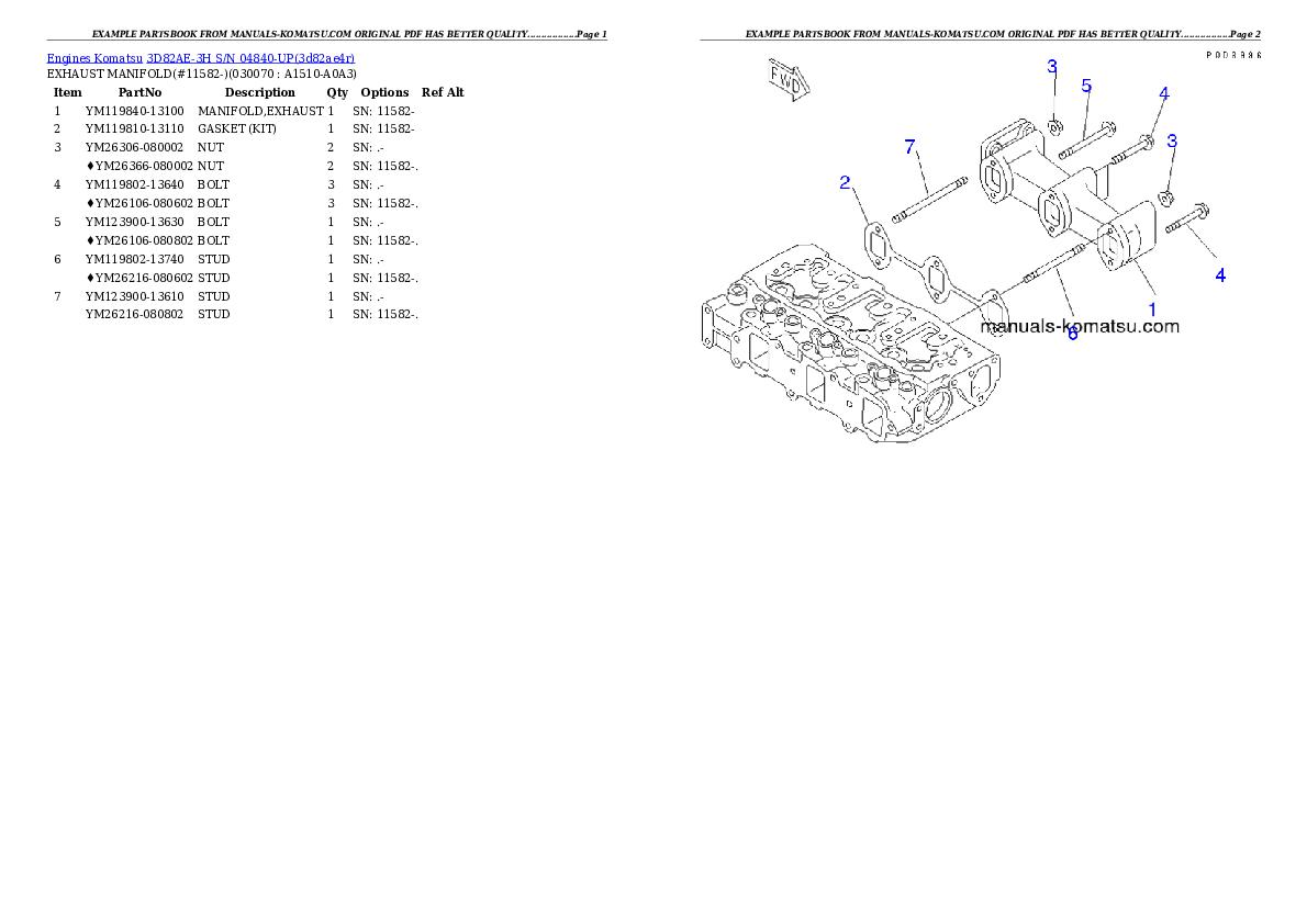 Protected: 3D82AE-3H S/N 04840-UP Partsbook