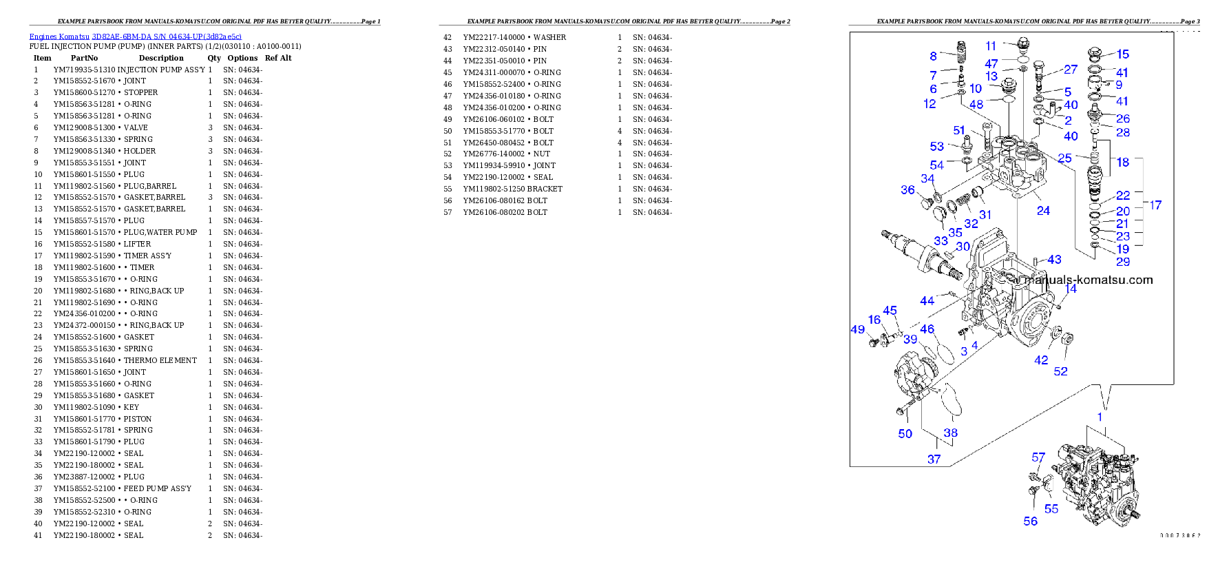 Protected: 3D82AE-6BM-DA S/N 04634-UP Partsbook