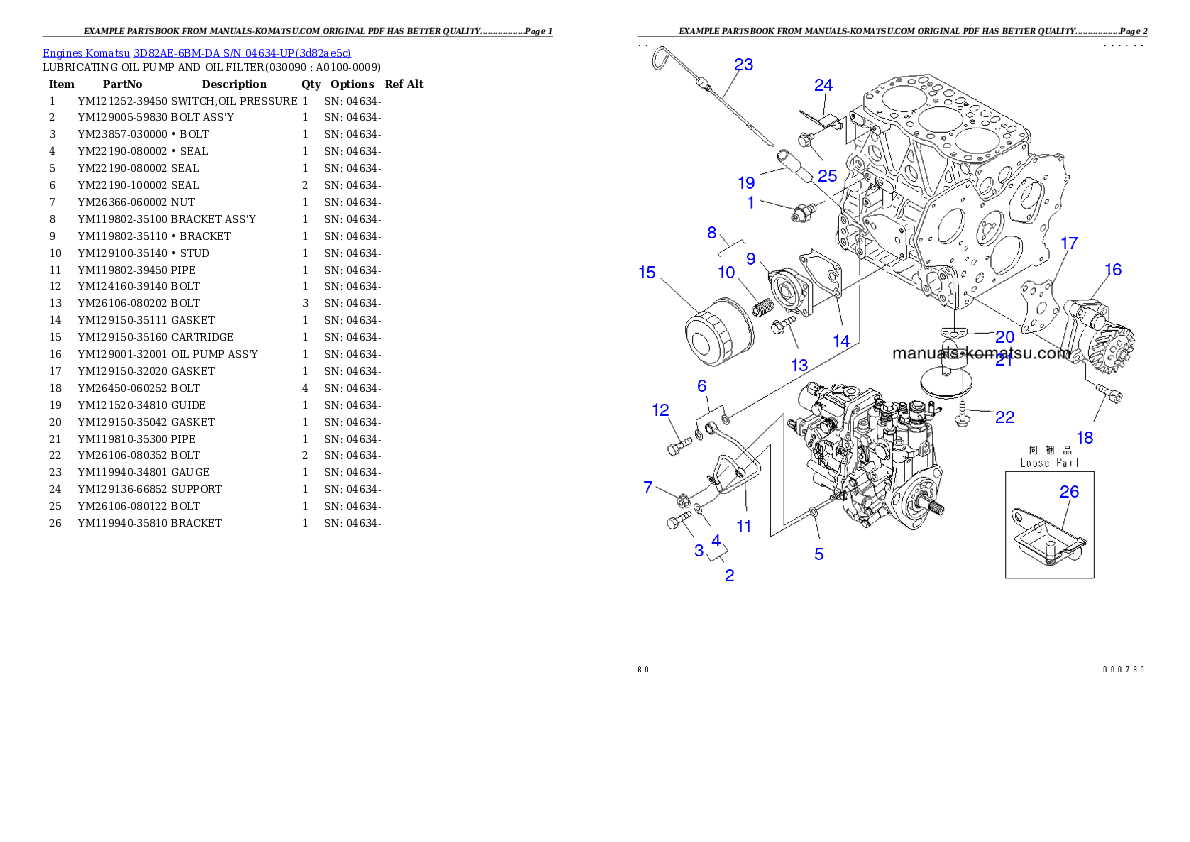 Protected: 3D82AE-6BM-DA S/N 04634-UP Partsbook
