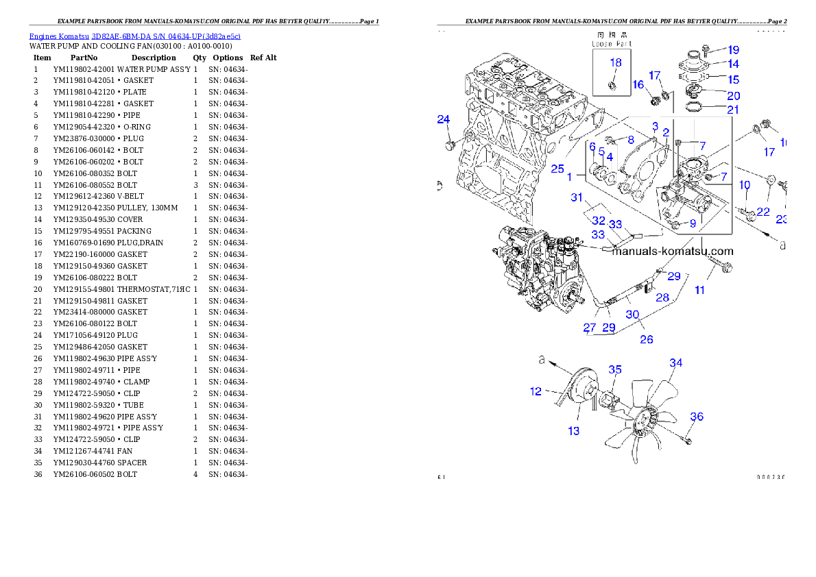Protected: 3D82AE-6BM-DA S/N 04634-UP Partsbook
