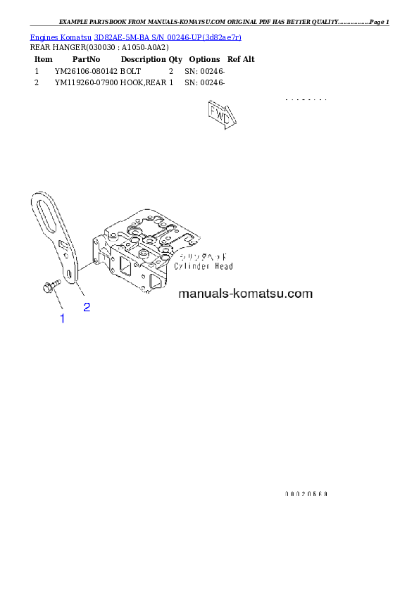 3D82AE-5M-BA S/N 00246-UP Partsbook