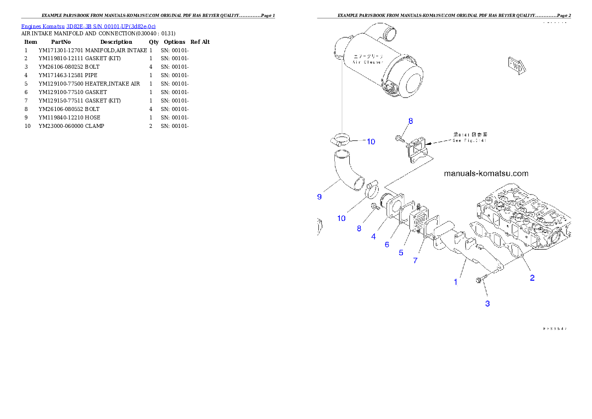 Protected: 3D82E-3B S/N 00101-UP Partsbook