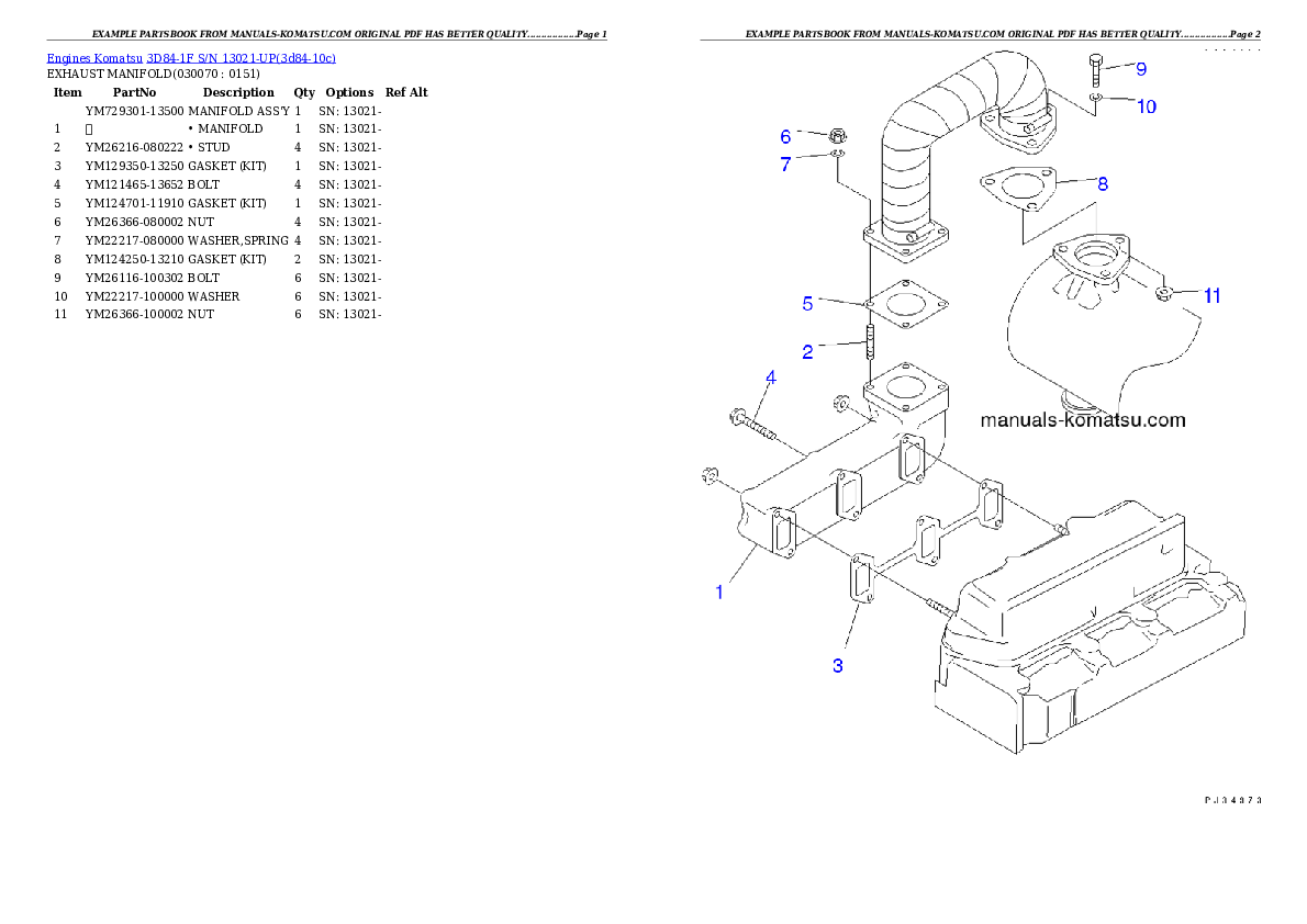 Protected: 3D84-1F S/N 13021-UP Partsbook
