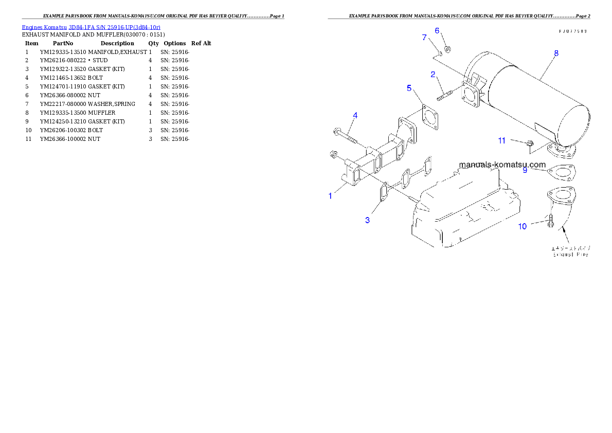 Protected: 3D84-1FA S/N 25916-UP Partsbook