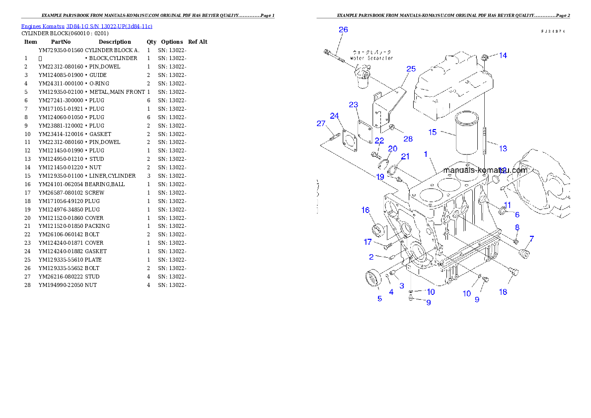 Protected: 3D84-1G S/N 13022-UP Partsbook