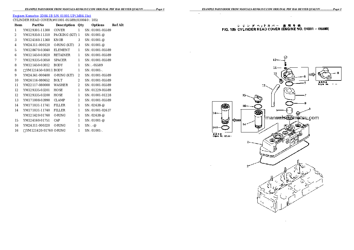 Protected: 3D84-1B S/N 01001-UP Partsbook
