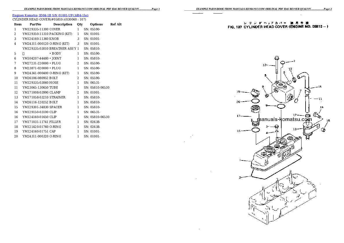 Protected: 3D84-1B S/N 01001-UP Partsbook