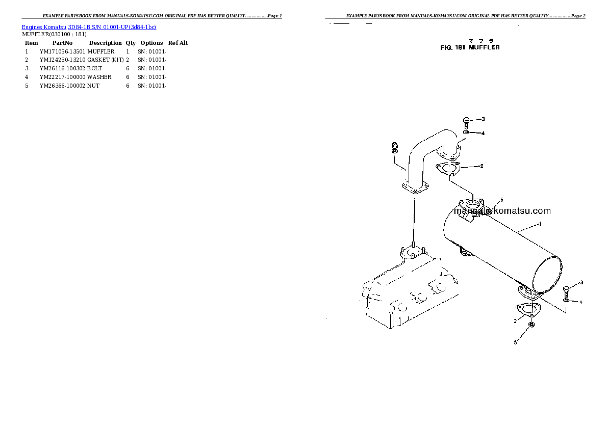 Protected: 3D84-1B S/N 01001-UP Partsbook