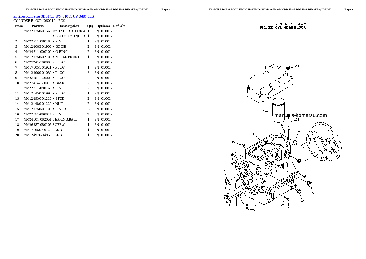 Protected: 3D84-1D S/N 01001-UP Partsbook