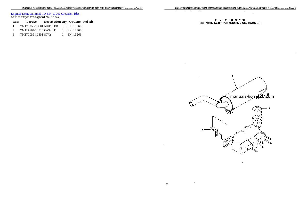 Protected: 3D84-1D S/N 01001-UP Partsbook