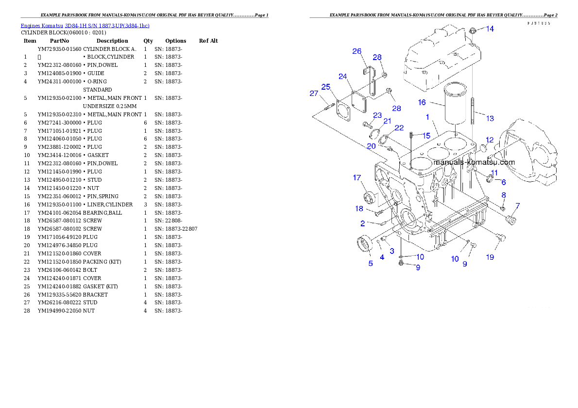 Protected: 3D84-1H S/N 18873-UP Partsbook