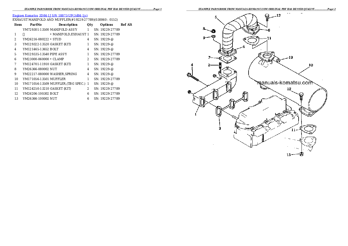 Protected: 3D84-1J S/N 18873-UP Partsbook
