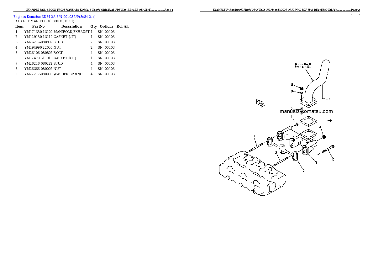Protected: 3D84-2A S/N 00103-UP Partsbook
