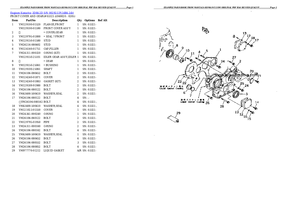 Protected: 3D84-2D S/N 00292-UP Partsbook