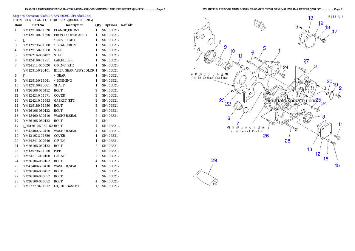 Protected: 3D84-2E S/N 00292-UP Partsbook