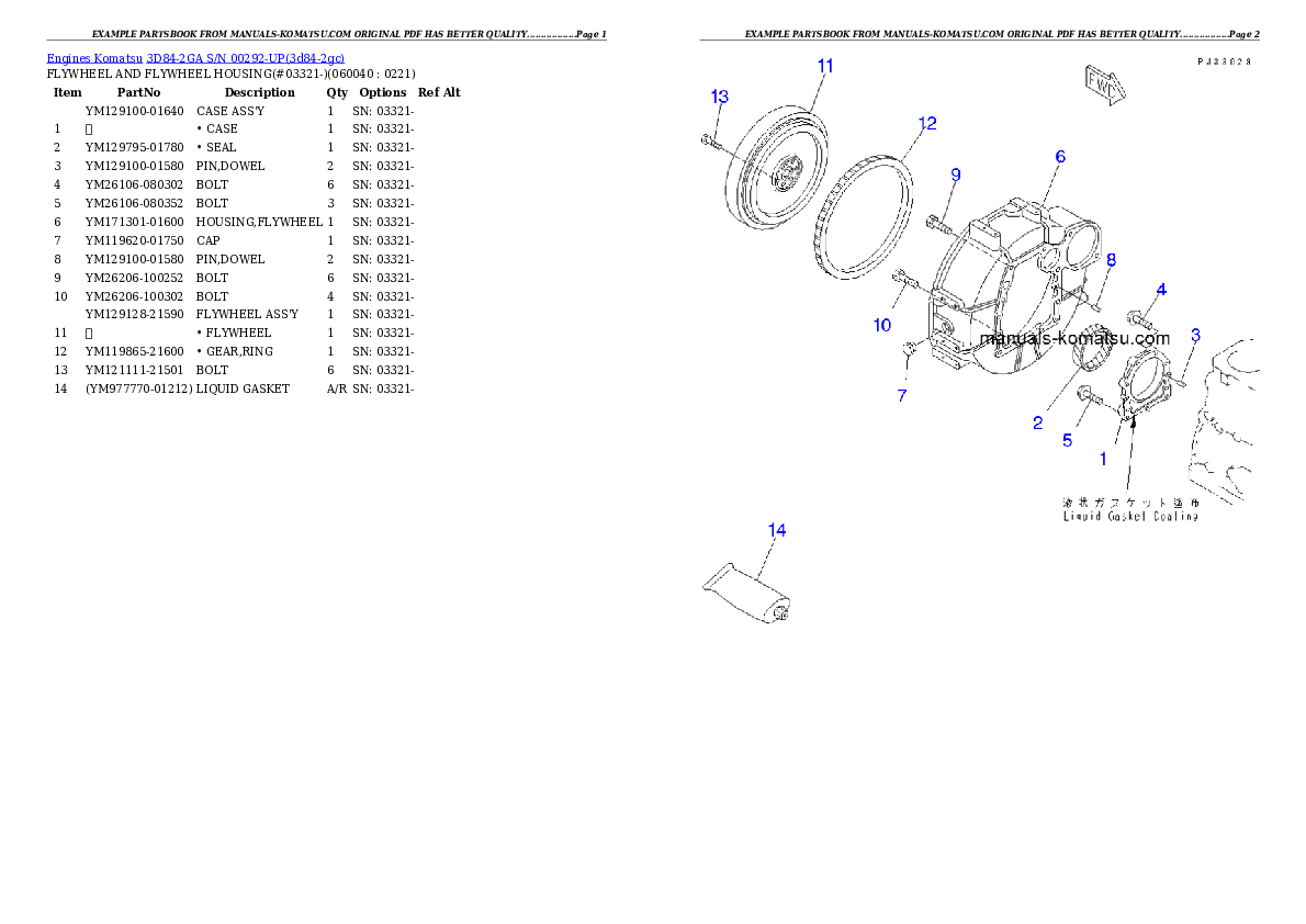 Protected: 3D84-2GA S/N 00292-UP Partsbook