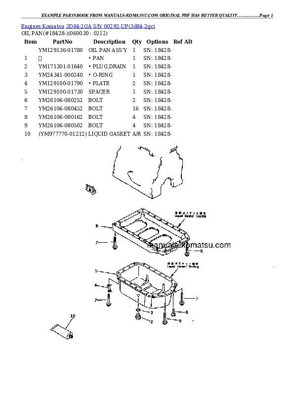 Protected: 3D84-2GA S/N 00292-UP Partsbook