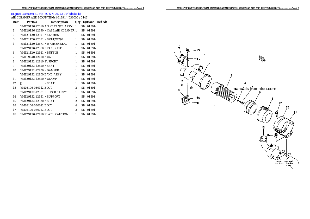 Protected: 3D84E-3C S/N 00292-UP Partsbook