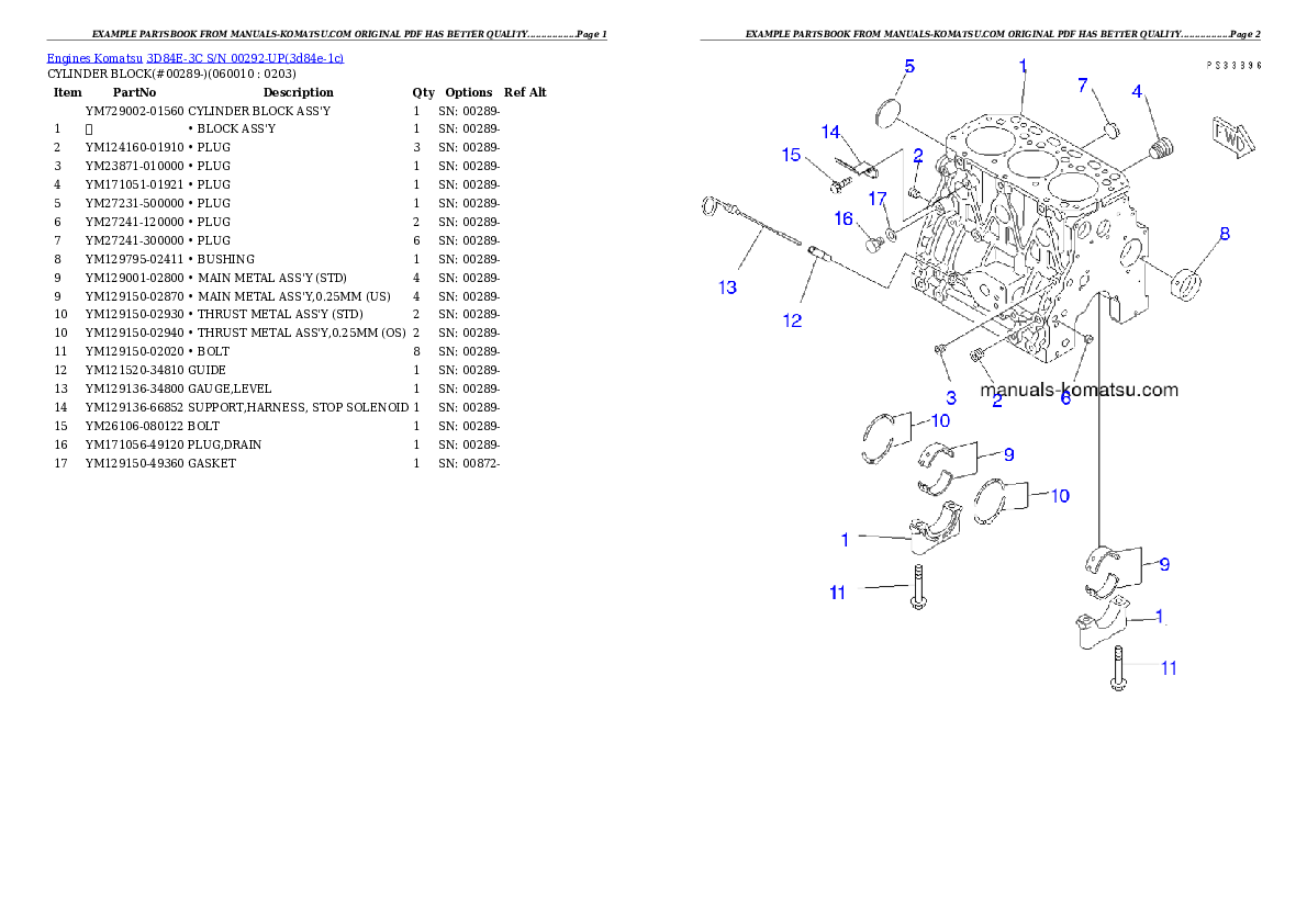 Protected: 3D84E-3C S/N 00292-UP Partsbook