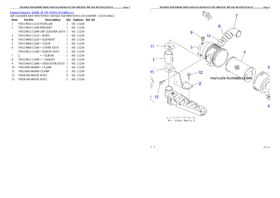 Protected: 3D84E-3F S/N 05993-UP Partsbook