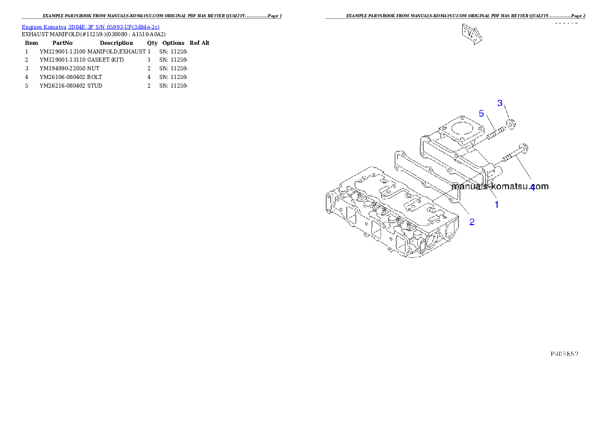 Protected: 3D84E-3F S/N 05993-UP Partsbook