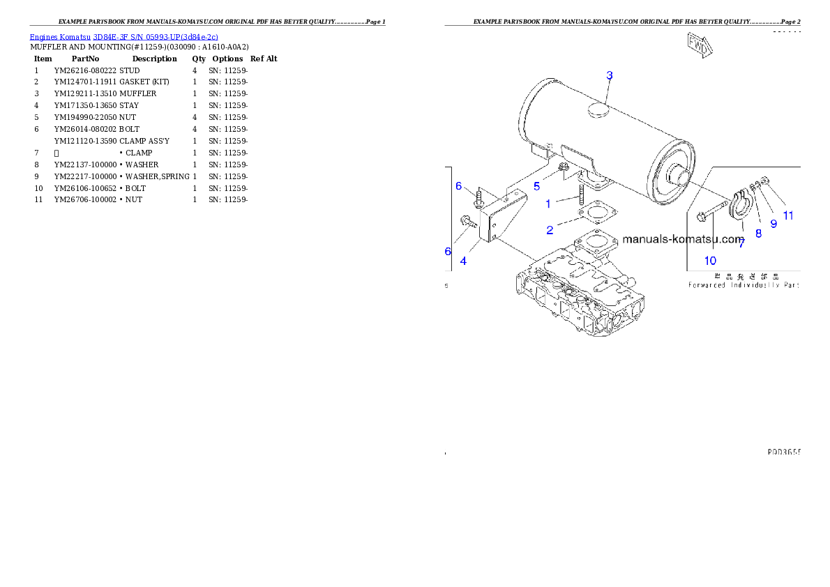 Protected: 3D84E-3F S/N 05993-UP Partsbook